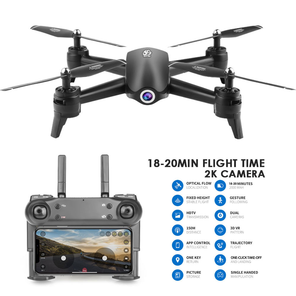 2.4Ghz WIFI FPV 720P/1080P/2K HD Dual Camera 18 Minutes Flight Remote Control RC Drone S165 attitude hold Headless Mode RC Toys, 720p single camera1
2.4Ghz WIFI FPV 720P/1080P/2K HD Dual Camera 18 Minutes Flight Remote Control RC Drone S165 attitude hold Headless Mode RC Toys, 720p single camera1