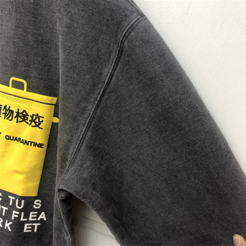 PLANT QUARANTINE CAVEMPT Men Women Sweatshirts Hoodies Washed Do Old Dye Hip Hop Streetwear Casual C.E Cav Empt Sweatshirts T200407