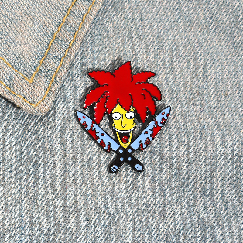 New Cartoon Knife Animated Character Head Brooch Badge Funny Cute Jewelry Creative Student Female Pins Enamel Gift For Man, As picture
New Cartoon Knife Animated Character Head Brooch Badge Funny Cute Jewelry Creative Student Female Pins Enamel Gift For Man, As picture