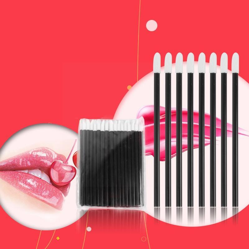 Makeup Brushes 50pcs/set Disposable Lip Lipstick Gloss Portable Tool Wands Beauty Wholesale Applicator Tools Kits Cosme Q9L3