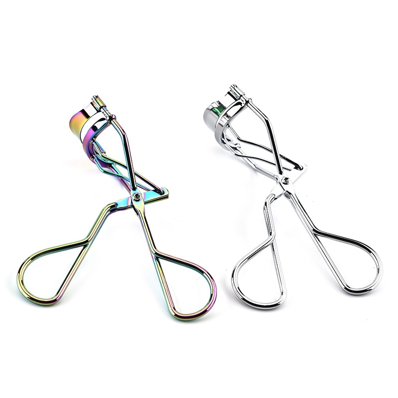 Stainless Steel Gradient Eyelash Curler Local Eye lash Curler Heart Colorful Eyelash Clip Makeup Tools Beauty Tool