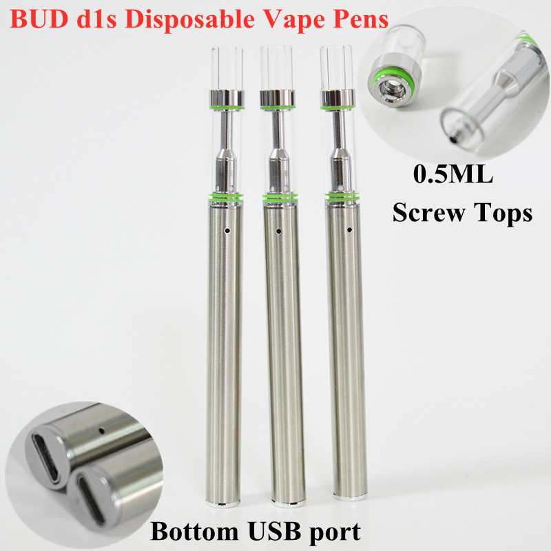Bub D1s Disposable Vape Pen 0.5ml Pods Vape Pen Cartridges 310mAh Vape Battery Ceramic Coil Glass Tanks Vaporizer Pens Bottom USB Port rechargeable in PVC tubes Empty
Bub D1s Disposable Vape Pen 0.5ml Pods Vape Pen Cartridges 310mAh Vape Battery Ceramic Coil Glass Tanks Vaporizer Pens Bottom USB Port rechargeable in PVC tubes Empty