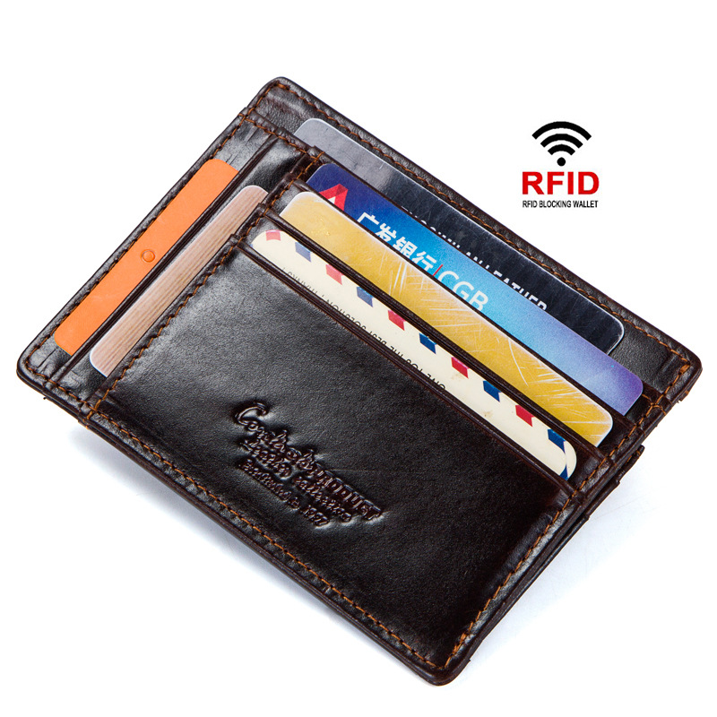 Buisness Trendy Leather Anti-theft Brush Cowhide Coin Purse Short Bag Black Wallets
Buisness Trendy Leather Anti-theft Brush Cowhide Coin Purse Short Bag Black Wallets