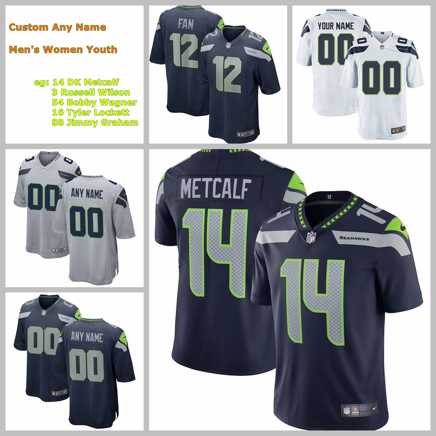 NIKE NFL jersey 2021 American Football Jerseys Seattle Seahawks Custom Jadeveon Clowney Marshawn Lynch Jamal Adams Richard Sherman Stitched, Black;red
NIKE NFL jersey 2021 American Football Jerseys Seattle Seahawks Custom Jadeveon Clowney Marshawn Lynch Jamal Adams Richard Sherman Stitched, Black;red