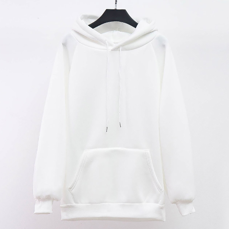 Hoodies Women Solid Color Oversize Sweatshirt Casual Thick Pocket Clothes Warm Autumn Winter Crewneck Hoodies Sweatshirts Women 201112