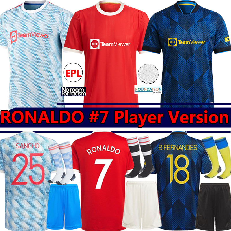 RONALDO Fans Player version 21/22 man soccer jerseys SANCHO VARANE UTD RASHFORD POGBA JAMES football shirt 2021 2022 Men Kids Kits sock Full set uniforms, 21-22 away player
RONALDO Fans Player version 21/22 man soccer jerseys SANCHO VARANE UTD RASHFORD POGBA JAMES football shirt 2021 2022 Men Kids Kits sock Full set uniforms, 21-22 away player