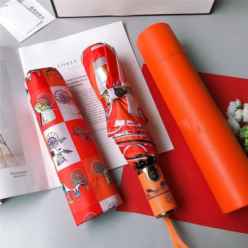 Automatic Folding UV Umbrella Transparent Sun and Rain Protection Umbrella for Women and Men