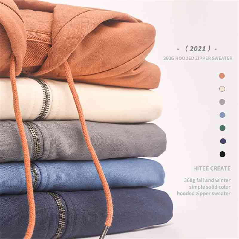 Hitee autumn winter new 360g Xinjiang cotton fashion men' loose solid color zipper Hoodie, Black
Hitee autumn winter new 360g Xinjiang cotton fashion men' loose solid color zipper Hoodie, Black