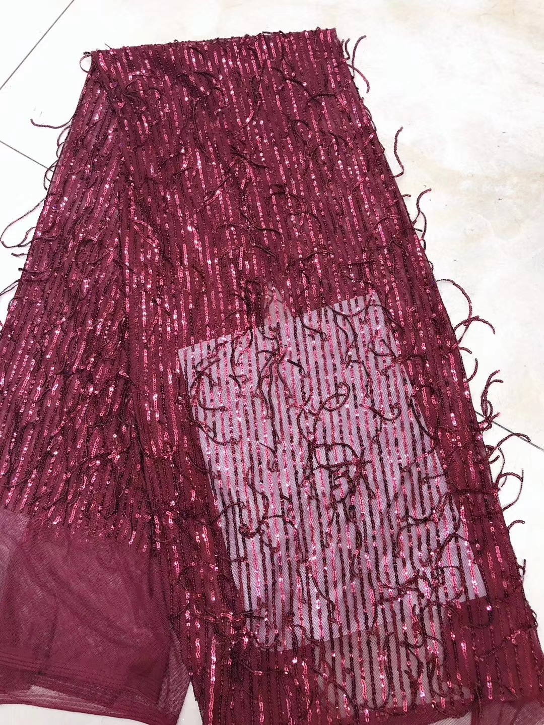 Glitter Red Sequined Mermaid Evening Dresses Sexy Side Split Ruffle V-Neck Special Occasion Dress Sparkly Black Girls Tassel Prom Gown 2024 Celebrity 