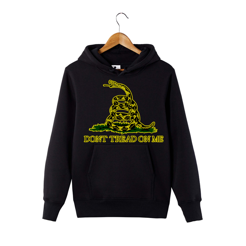 Gadsden Flag Hoodie Funny Don't Tread On Me HoodIe Sweatershirt Men Women Gadsden Pullover Hoodie Sweatershirt 201204