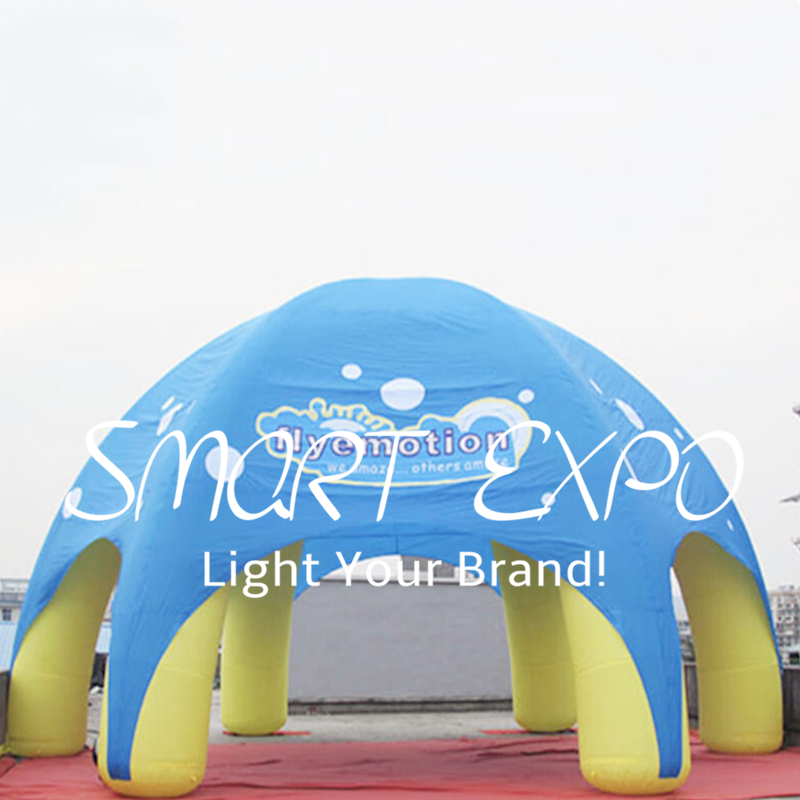 Inflatable Spider Dome Tent Dia5xH4m with Custom Printing and Base Blower