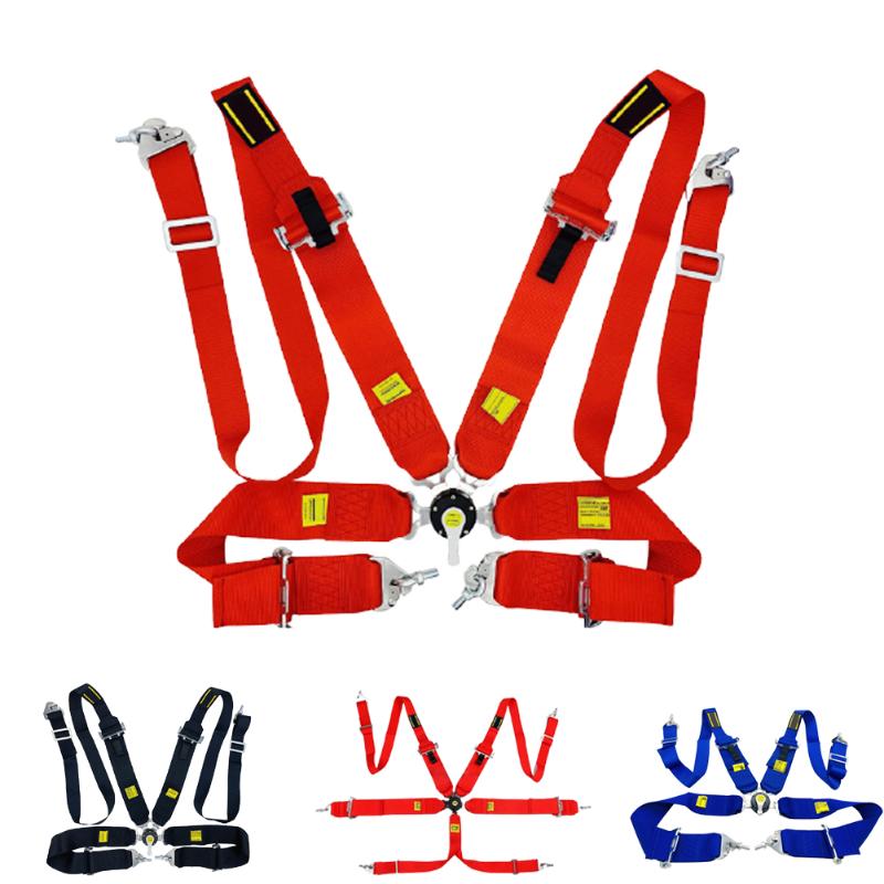 Safety Belts & Accessories Universal 4 Point 6 Racing Car Seat Belt Harness With Camlock Quick Release Snap-On 3" OM Logo
Safety Belts & Accessories Universal 4 Point 6 Racing Car Seat Belt Harness With Camlock Quick Release Snap-On 3" OM Logo