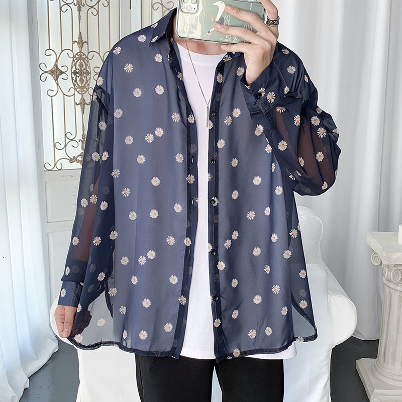 2021 New Spring Summer Thin Floral Men's Fashion Casual Hawaiian Men Streetwear Korean Long-sleeved Shirts Mens Shirt Uu7n, Navy
2021 New Spring Summer Thin Floral Men's Fashion Casual Hawaiian Men Streetwear Korean Long-sleeved Shirts Mens Shirt Uu7n, Navy