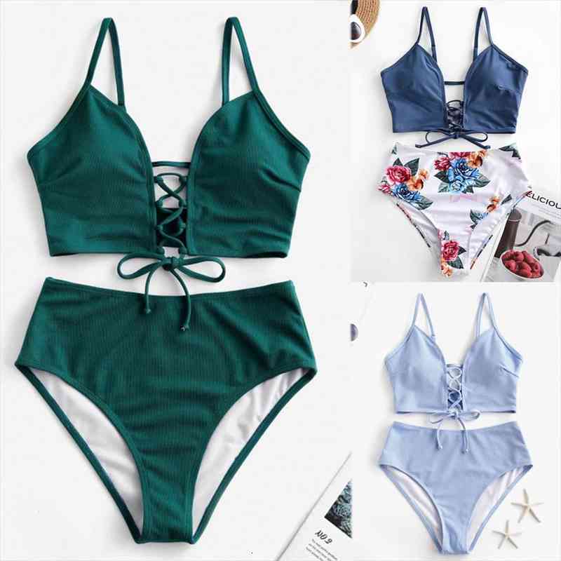 Womens Sexy Bikini Set Classic Bikinis Lace-up Floral Leaf Tankini Swimsuit Bathing Suits Traje De Bao, White;black
Womens Sexy Bikini Set Classic Bikinis Lace-up Floral Leaf Tankini Swimsuit Bathing Suits Traje De Bao, White;black