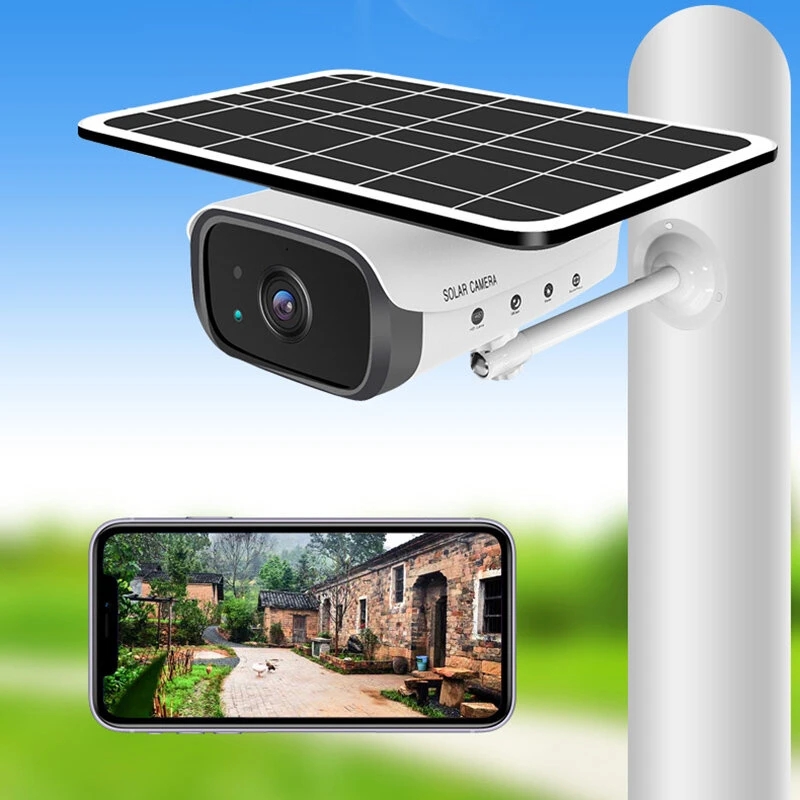 2MP Wifi Solar Surveillance Camera Home HD 1080P Night Vision Two-way Intercom Wireless Surveillance Monitor 2021