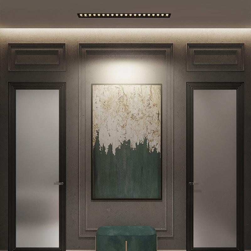 LED Rimless Linear Grille Spotlight No Main Lighting Design Modern 5W 10W 20W Magnetic Embedded Installation Lamp Fixture