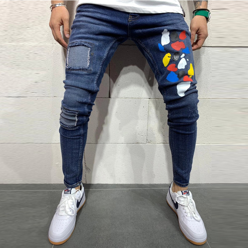2021 Mens Hole Patch Ny Patchwork Jeans Fashion Printed Ripped Slim Denim Pants Men New Man Hip Hop Small Foot Jean Trousers Qaax, Blue
2021 Mens Hole Patch Ny Patchwork Jeans Fashion Printed Ripped Slim Denim Pants Men New Man Hip Hop Small Foot Jean Trousers Qaax, Blue