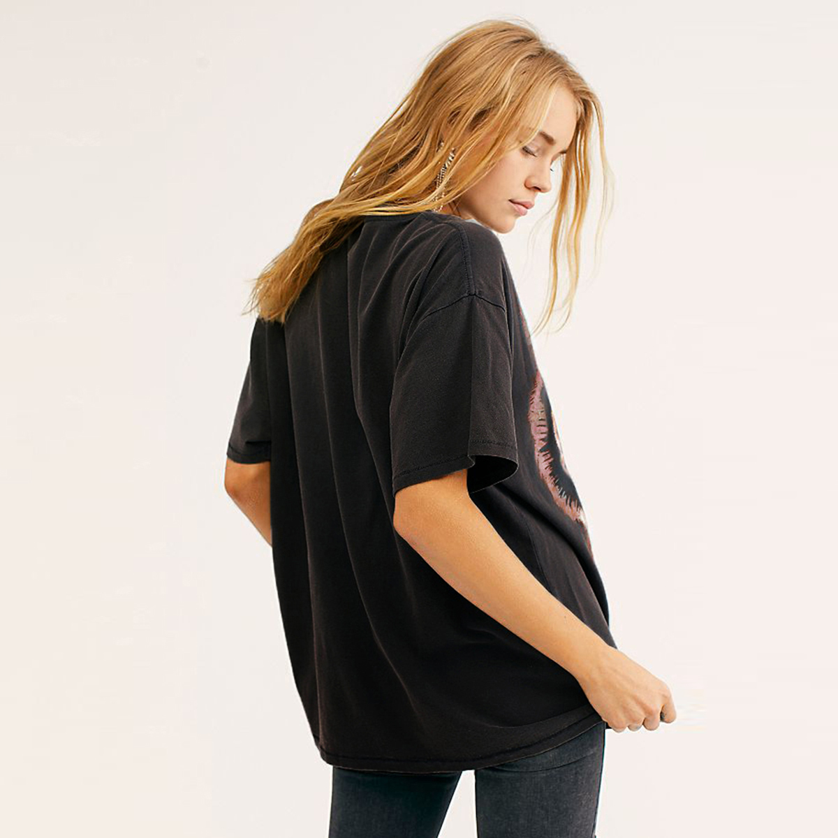 Jastie Oversized Tiger Tee Graphic Women T-Shirt Cotton Loose Slouchy tee shirts O-Neck Pullover Short Sleeve Summer tshirt Top 210306