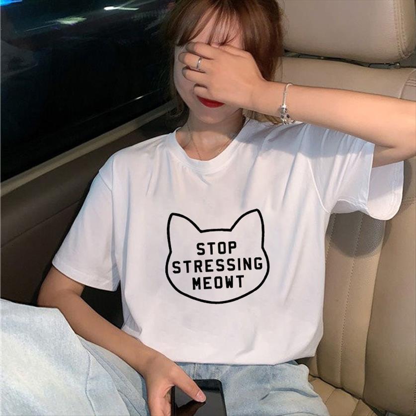 simple cat head shape women t shirts letter summer casual short sleeve round neck tee girls, White
simple cat head shape women t shirts letter summer casual short sleeve round neck tee girls, White