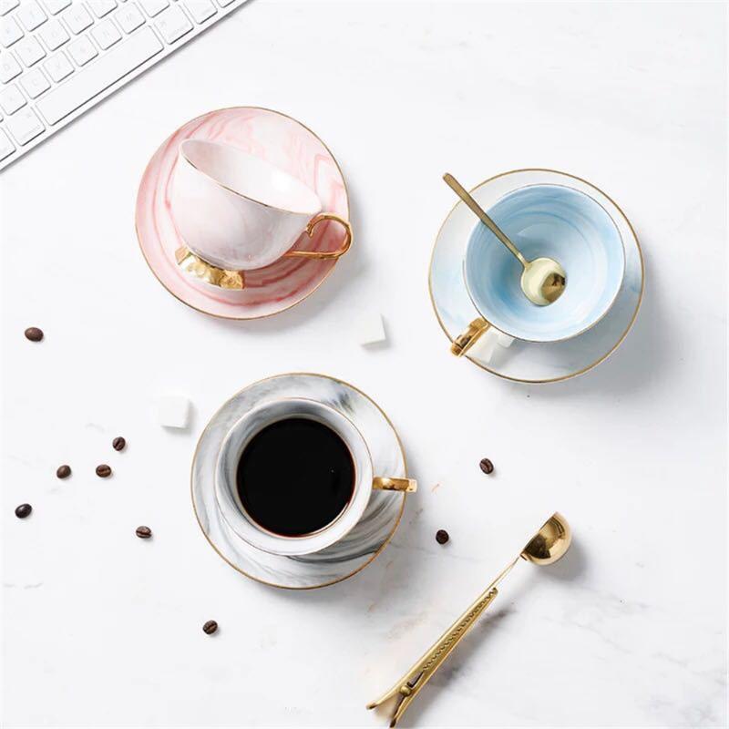 Marble Pattern Ceramic Coffee Cup Saucer Sets Gold Plated Porcelain Milk Breakfast Morning Mugs Birthday Gift +Spoon Dishes, Blue
Marble Pattern Ceramic Coffee Cup Saucer Sets Gold Plated Porcelain Milk Breakfast Morning Mugs Birthday Gift +Spoon Dishes, Blue