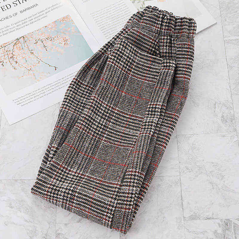 Children Pants for Girls Plaid Trousers Teenager Casual Outwear Baby Girl Clothing Spring Autumn 211103