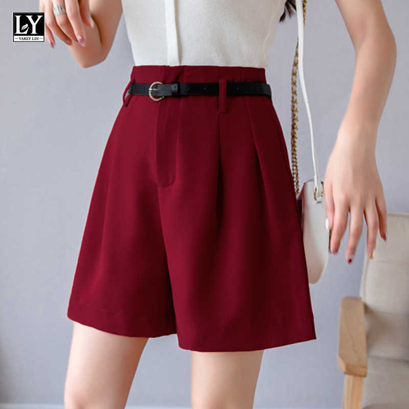 LY VAREY LIN Spring Summer Casual Female Wide Leg Loose Streetwear Shorts Women High Waist Solid Color with Belt 210526, Black
LY VAREY LIN Spring Summer Casual Female Wide Leg Loose Streetwear Shorts Women High Waist Solid Color with Belt 210526, Black