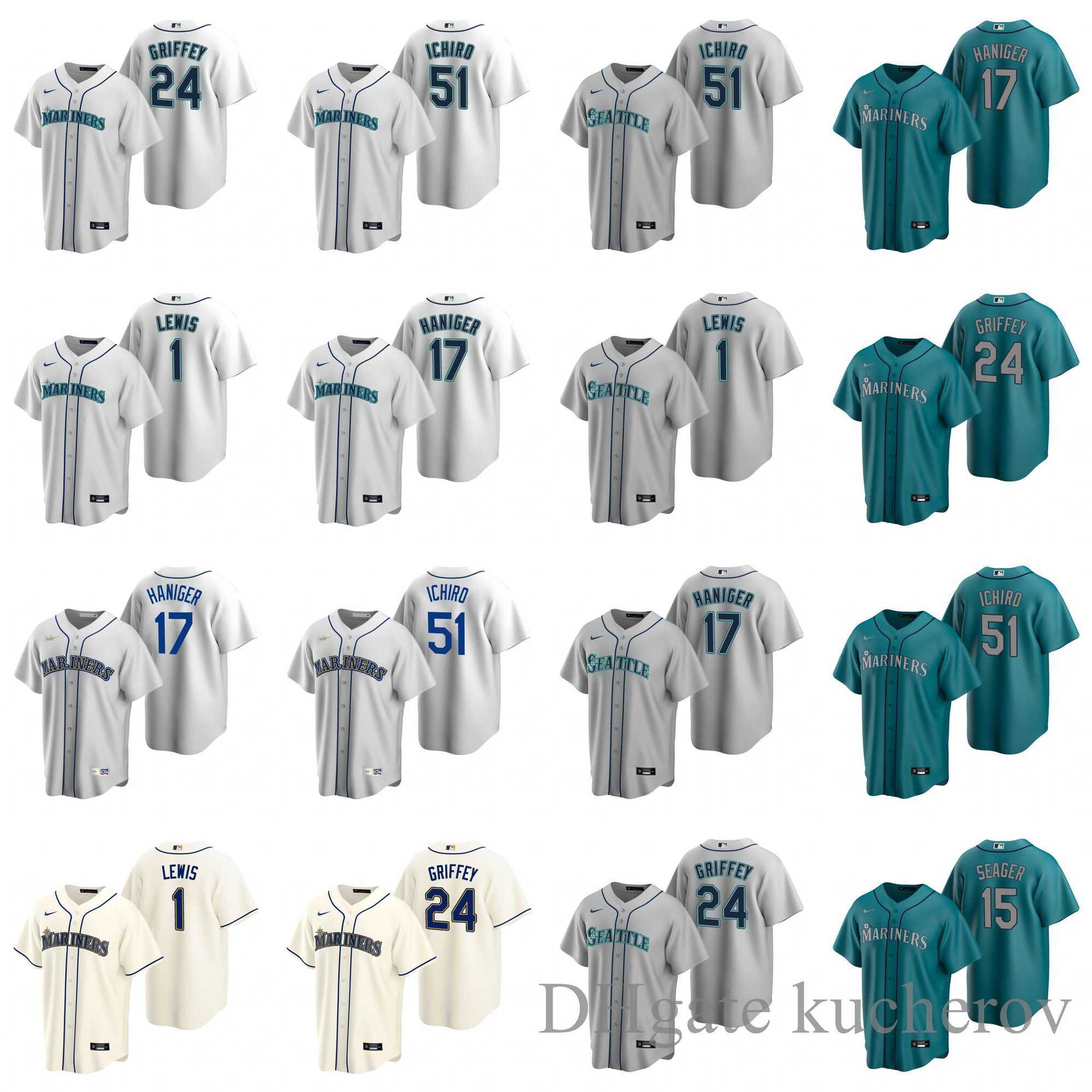 2021 Seattle Mariners Baseball Jerseys 24 Ken Griffey Jr. Jersey 51 Ichiro Suzuki 17 Mitch Haniger 1 Kyle Lewis 15 Seager Stitched, Blue;black
2021 Seattle Mariners Baseball Jerseys 24 Ken Griffey Jr. Jersey 51 Ichiro Suzuki 17 Mitch Haniger 1 Kyle Lewis 15 Seager Stitched, Blue;black