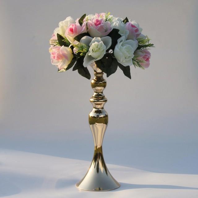 Candle Holders Metal Candlestick Flower Vase Table Centerpiece Event Rack Road Lead Wedding Decor