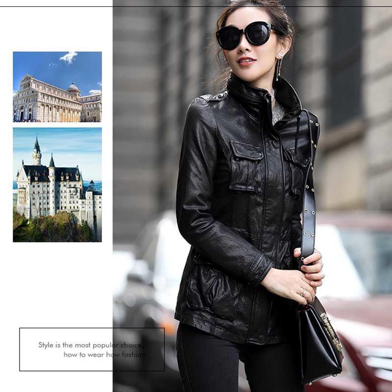 Spring Autumn Women Fake Leather Jacket Elegant Solid Black Elegant Zipper Coat Ladies slim PU Casual Outwear
Spring Autumn Women Fake Leather Jacket Elegant Solid Black Elegant Zipper Coat Ladies slim PU Casual Outwear
