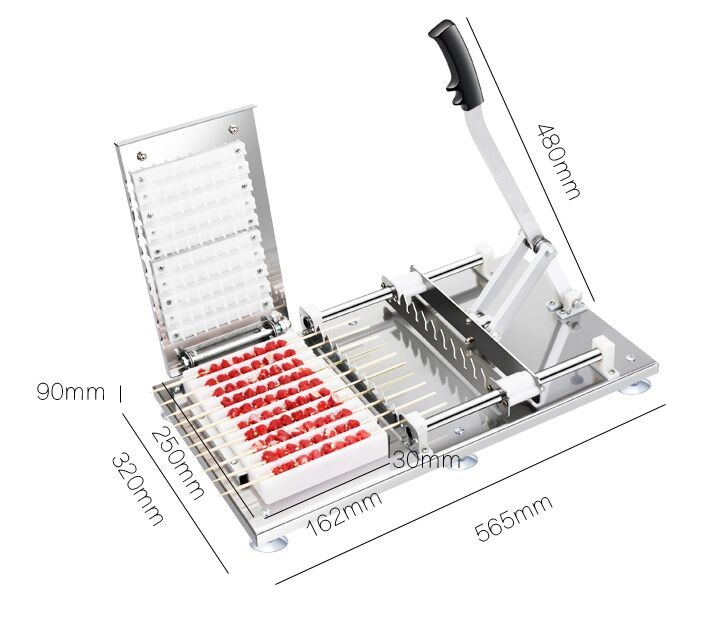 manual meat kebab bamboo skewer hine barbecue skewers maker bbq grill tool RRD7701 Free shipping