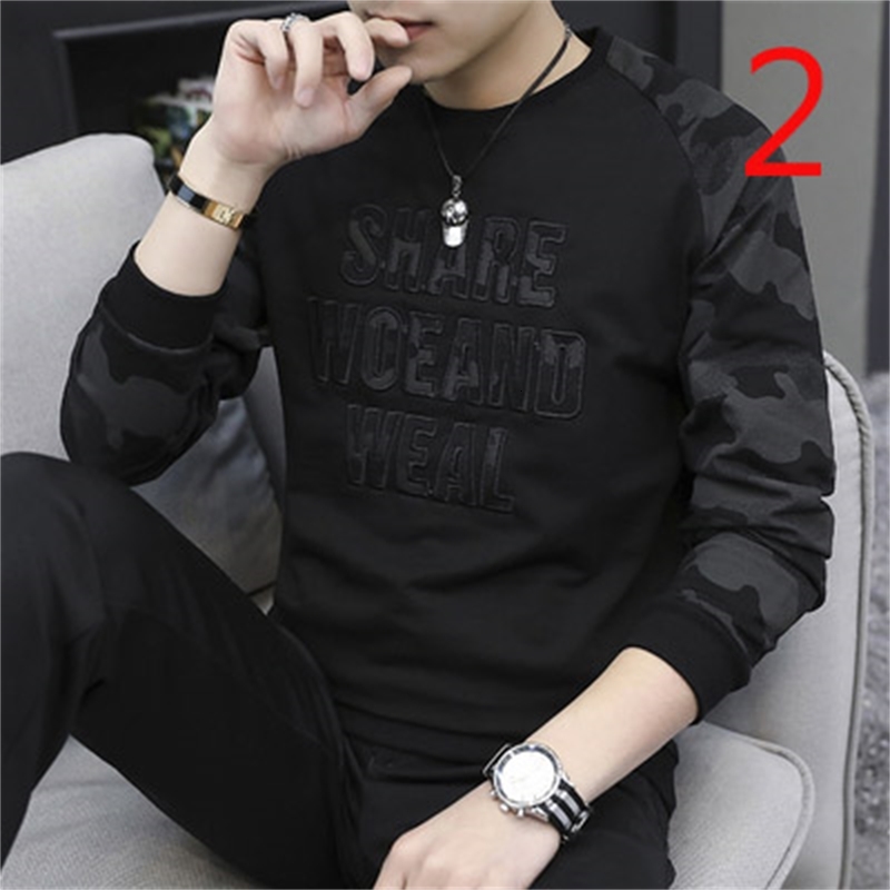 2021 New Men's Compassionate Autumn Long-sleeved T-shirt Male 4zul