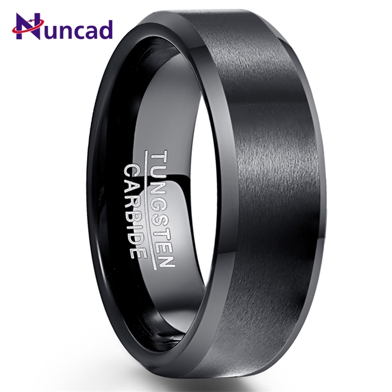 Nuncad US size 8MM sell Tungsten Carbide Ring Engagement Jewelry Bague Homme Classic Black Matte Surface Steel 210701
Nuncad US size 8MM sell Tungsten Carbide Ring Engagement Jewelry Bague Homme Classic Black Matte Surface Steel 210701