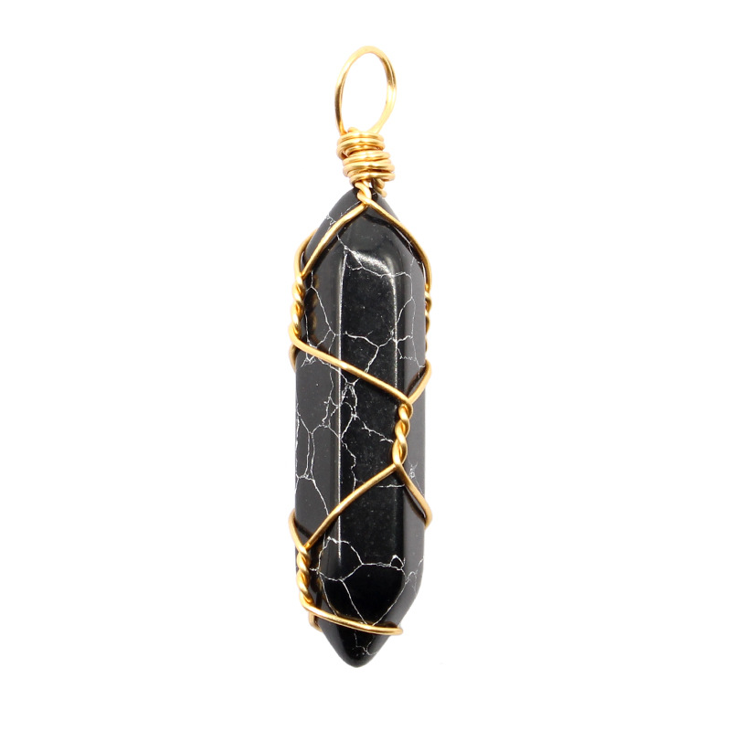 High Quality Natural Bullet Amethyst Turquoise Quartz Hexagonal Pendant Necklace For Women 
High Quality Natural Bullet Amethyst Turquoise Quartz Hexagonal Pendant Necklace For Women