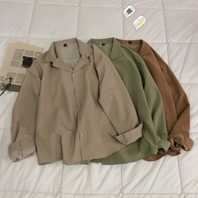 2021 New Men's Suit Collar 6-color Coats Long Sleeve Loose Hawaiian Shirt Camisa Masculina Streetwear Fashion Social Shirts M-2xl Wafj, Orange
2021 New Men's Suit Collar 6-color Coats Long Sleeve Loose Hawaiian Shirt Camisa Masculina Streetwear Fashion Social Shirts M-2xl Wafj, Orange