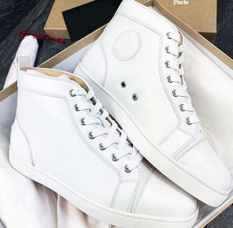 Factory Sale White,Black High tops Calfskin Leather Sneaker Red Bottom Shoes Classic Men,Women Casual Outdoor Sports trainersAnitaMui
Factory Sale White,Black High tops Calfskin Leather Sneaker Red Bottom Shoes Classic Men,Women Casual Outdoor Sports trainersAnitaMui