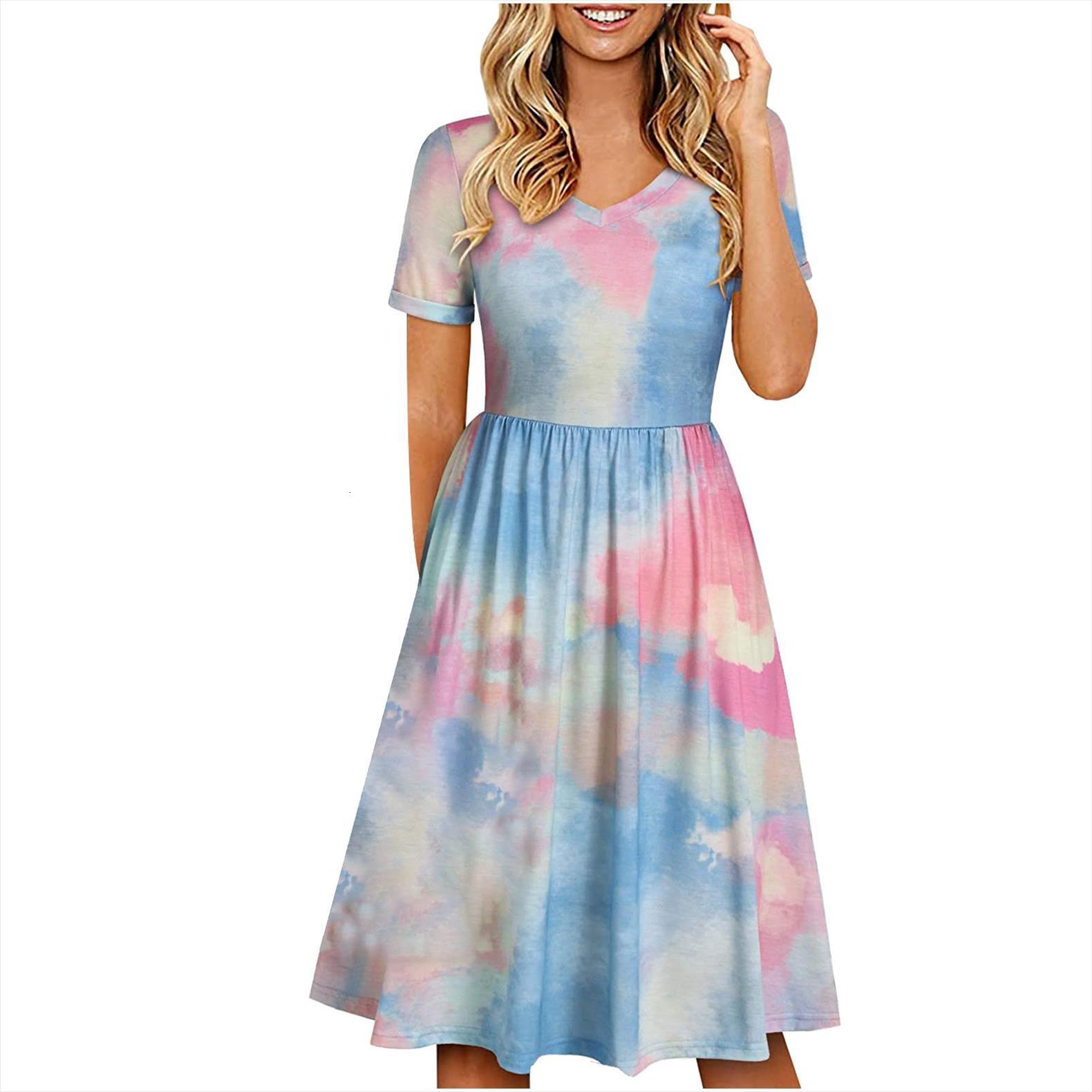 summer short sleeve women dress v neck printing casual bow mid calf daily, Black;gray
summer short sleeve women dress v neck printing casual bow mid calf daily, Black;gray