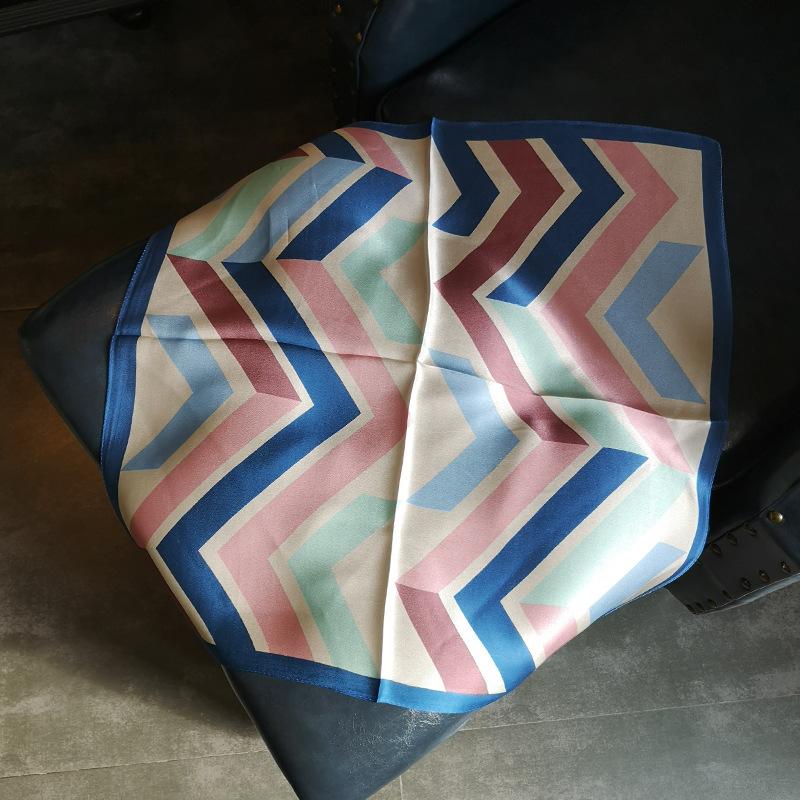 Scarves Square Silk Women Fashion Striped Handkerchief Small Size Girls Cute Handband Geometric Bandeau Real Scarf Blue
Scarves Square Silk Women Fashion Striped Handkerchief Small Size Girls Cute Handband Geometric Bandeau Real Scarf Blue