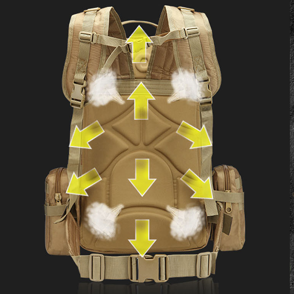 Waterproof Tactical Backpack Hiking Backpack Sports Bag 50L 9L Outdoor Backpack Molle Rucksack Camping For Travel