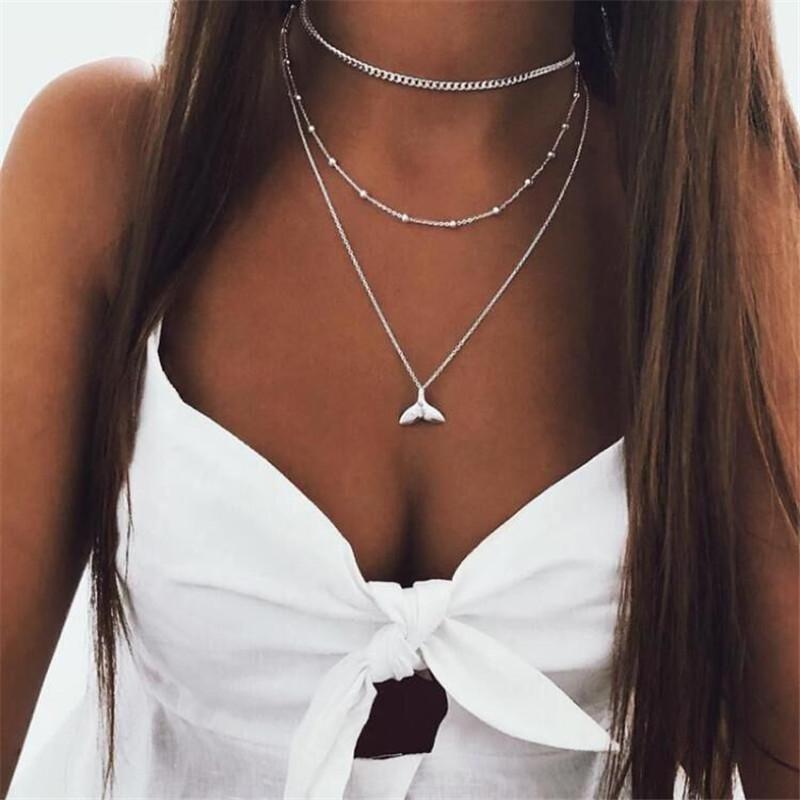 Pendant Necklaces HI MAN Bohemian Three-layer Small Round Bead Fish Tail Necklace Women Casual Shopping Jewelry Accessories
Pendant Necklaces HI MAN Bohemian Three-layer Small Round Bead Fish Tail Necklace Women Casual Shopping Jewelry Accessories