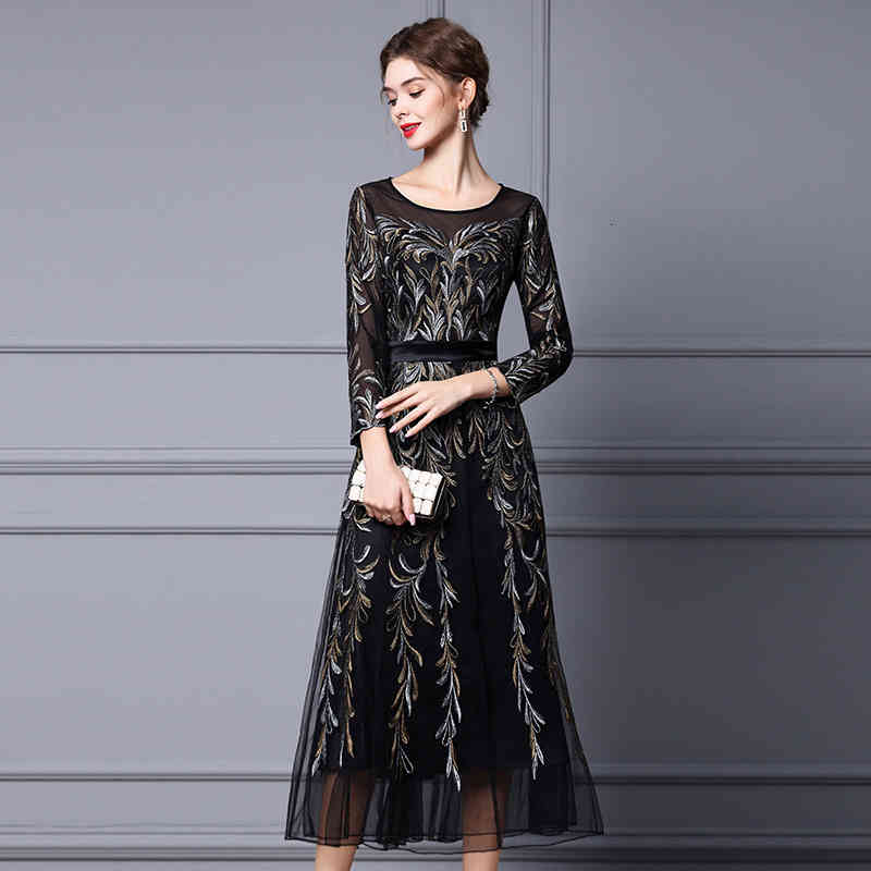 Casual Dresses Zhili high-end embroidered dress autumn style waist slim multi-layer mesh three-dimensional long skirt XPXK, Silver
Casual Dresses Zhili high-end embroidered dress autumn style waist slim multi-layer mesh three-dimensional long skirt XPXK, Silver