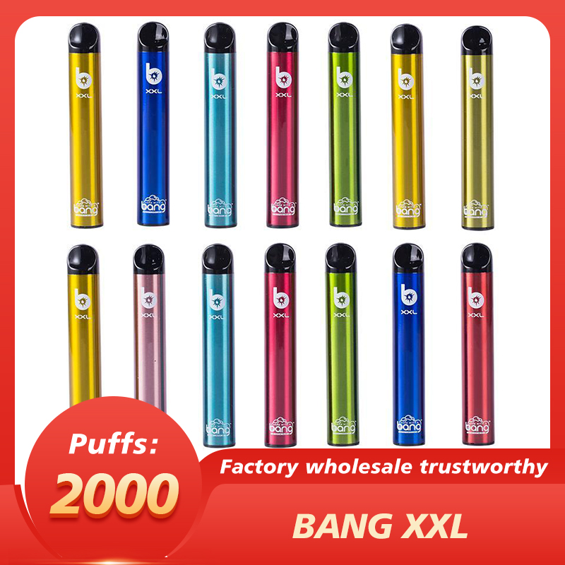 Bang XXL 2000 Puffs E cigarette High Quality Disposable Vape POD 24 Colors 800mah Battery Prefilled 6ml Tank PK Puff Plus Max Air Lux Gunnpo
Bang XXL 2000 Puffs E cigarette High Quality Disposable Vape POD 24 Colors 800mah Battery Prefilled 6ml Tank PK Puff Plus Max Air Lux Gunnpo