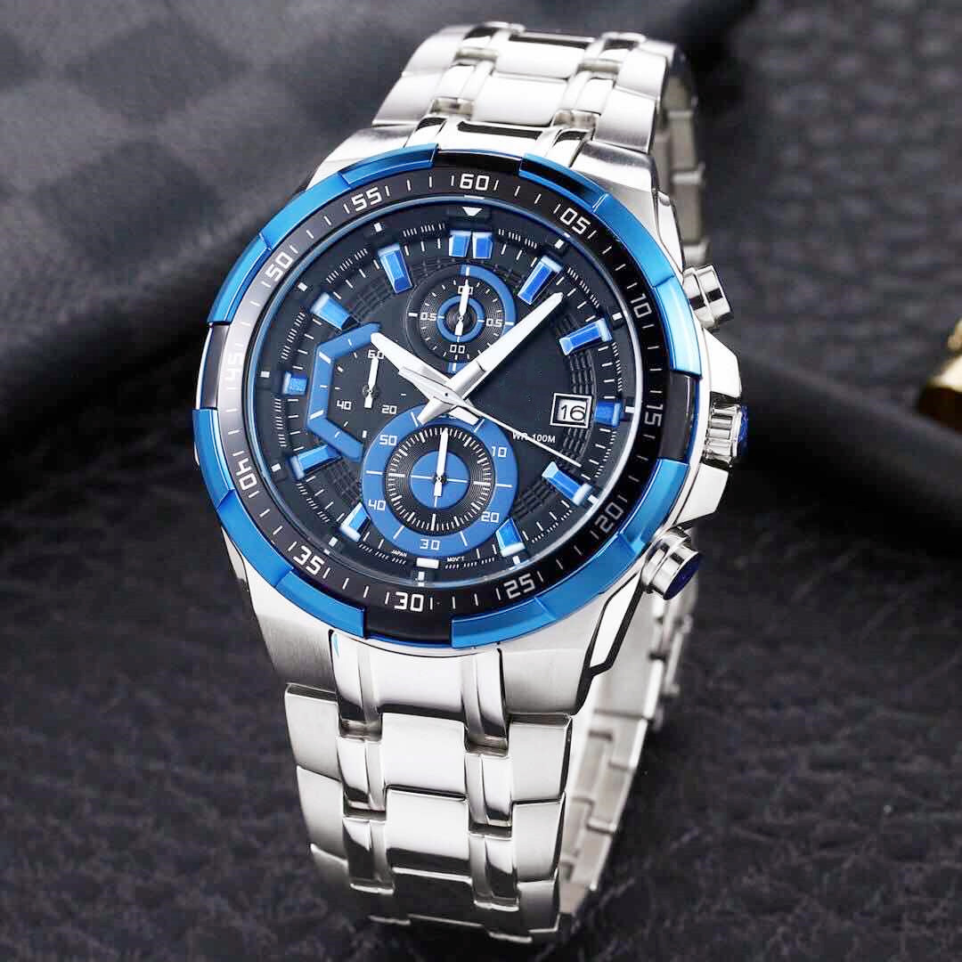 High Quality men's sports EFR-539 calendar Men Stainless Steel Band Chronograph waterproof watch all functions can be operated
High Quality men's sports EFR-539 calendar Men Stainless Steel Band Chronograph waterproof watch all functions can be operated