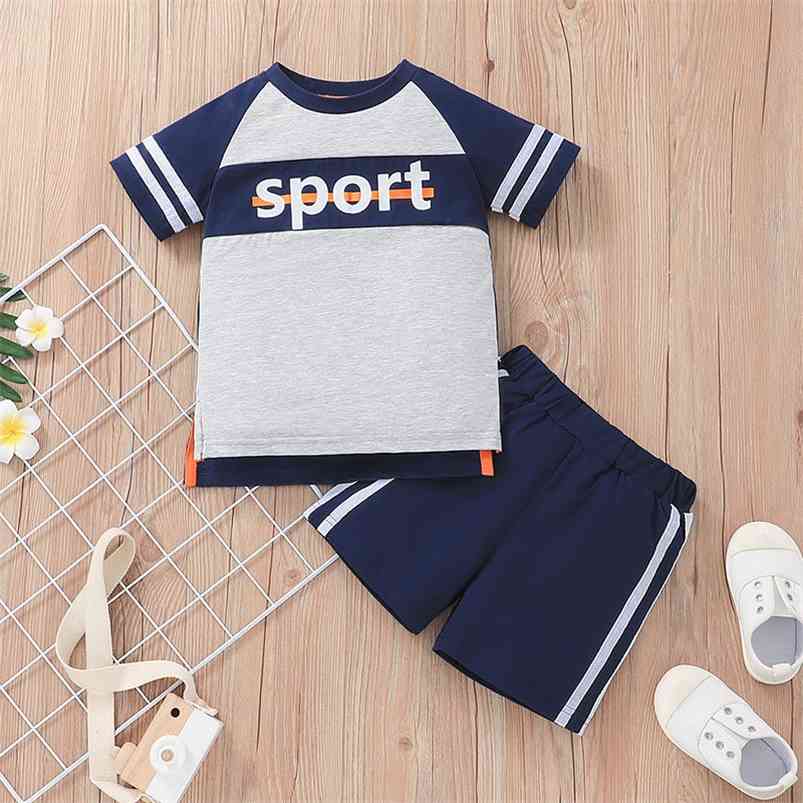 Summer Children Sets Casual Short Sleeve O Neck Letter T-shirt White Line Black SHorts 2Pcs Boys Clothes 2-6T 210629
Summer Children Sets Casual Short Sleeve O Neck Letter T-shirt White Line Black SHorts 2Pcs Boys Clothes 2-6T 210629