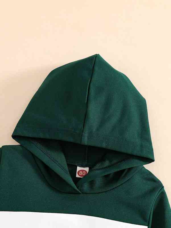Baby Lightning Print Colorblock Hoodie SHE