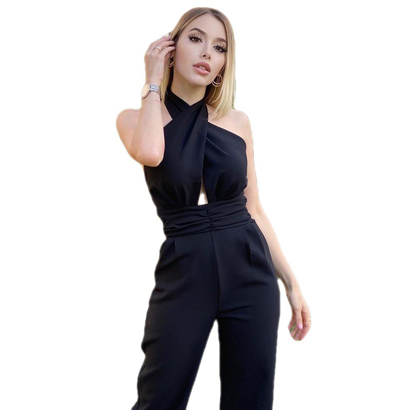 Womens Jumpsuits Rompers Backless Wide Leg Pant Jumpsuit Women Halter Sexy Club Long Romper Overall Summer Party Outfit
Womens Jumpsuits Rompers Backless Wide Leg Pant Jumpsuit Women Halter Sexy Club Long Romper Overall Summer Party Outfit