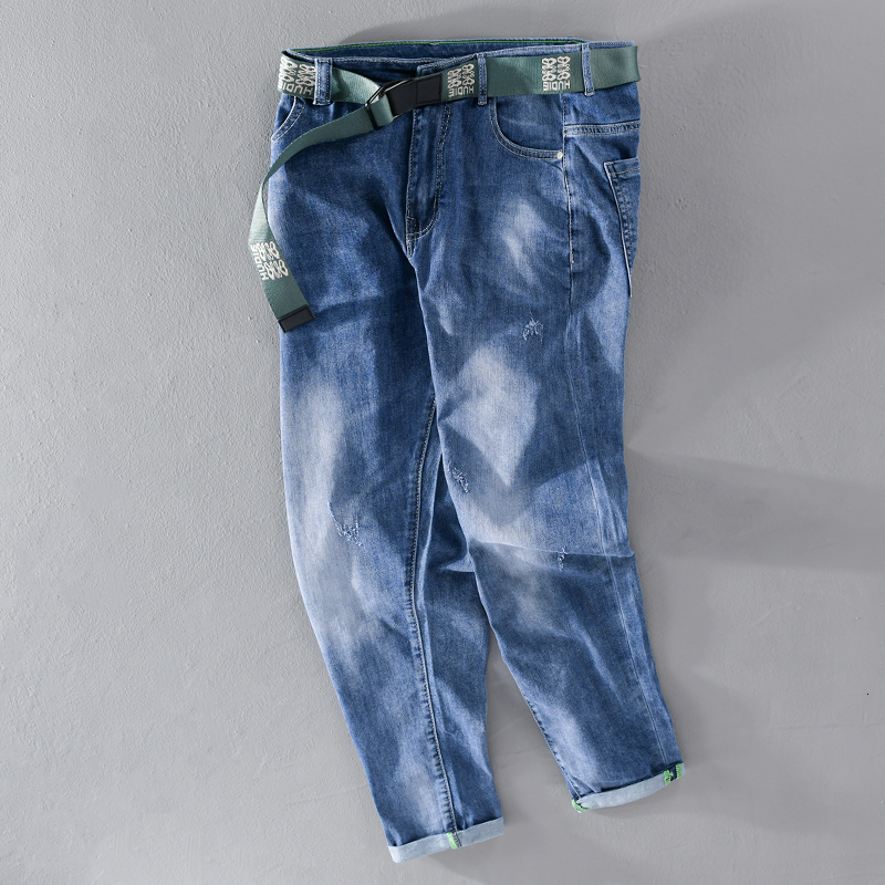 2021 New Novo Design Primavera Tornozelo-comprimento Estiramento Brim Algodo Masculino Calas De Moda Slida Com Cinto Roupas Dos U74z, Blue (with belt)
2021 New Novo Design Primavera Tornozelo-comprimento Estiramento Brim Algodo Masculino Calas De Moda Slida Com Cinto Roupas Dos U74z, Blue (with belt)