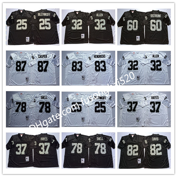 Vintage Top #32 Marcus Allen 25 Biletnikoff 37 Lester Hayes 60 Sistrunk 78 Shell 82 Al Davis 83 Hendricks 87 Casper Men Football Jerseys
Vintage Top #32 Marcus Allen 25 Biletnikoff 37 Lester Hayes 60 Sistrunk 78 Shell 82 Al Davis 83 Hendricks 87 Casper Men Football Jerseys