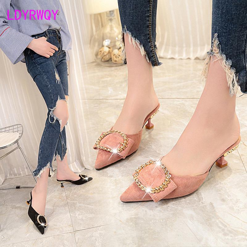 Slippers LDYRWQY 2021 Suede Stiletto Rhinestone Fashion Korean Summer Jewelry Pointed All-match Pure Color Basic, Black
Slippers LDYRWQY 2021 Suede Stiletto Rhinestone Fashion Korean Summer Jewelry Pointed All-match Pure Color Basic, Black