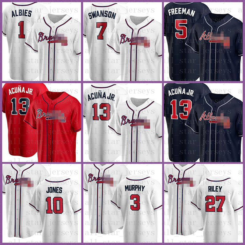 13 Ronald Acuna Jr. Baseball Jersey Atlanta Custom Braves 5 Freddie Freeman 7 Dansby Swanson Ozzie Albies Chipper Jones Dale Murphy Green, Blue;black
13 Ronald Acuna Jr. Baseball Jersey Atlanta Custom Braves 5 Freddie Freeman 7 Dansby Swanson Ozzie Albies Chipper Jones Dale Murphy Green, Blue;black
