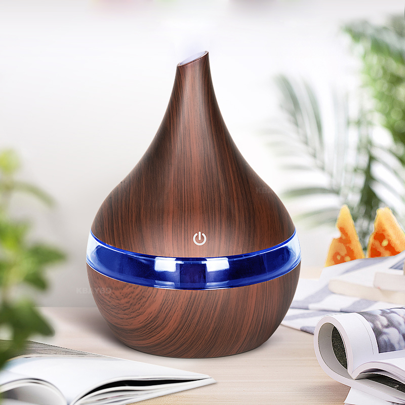 Top Humidifiers 300ml USB Electric Aroma Air Diffuser Wood Ultrasonic Humidifier Essential Oil Aromatherapy Cool Mist Maker for Home